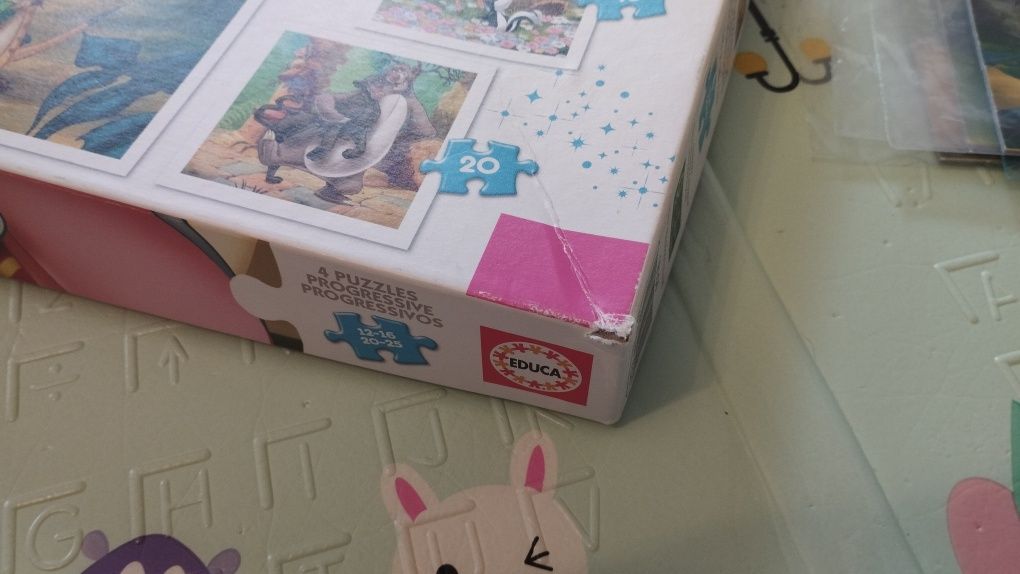 Puzzles Disney (Rei Leão, Dumbo, Bambi, Livro da Selva)