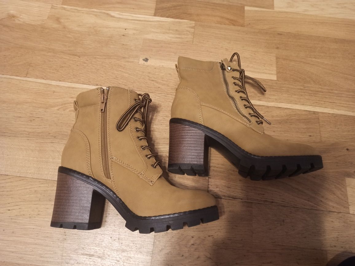 Botki workery obcas