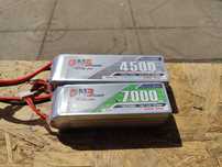 Продам БУ Аккумуляторы Li-Po GNB 4500 mah 6S1P и 7000 mah 4S1P