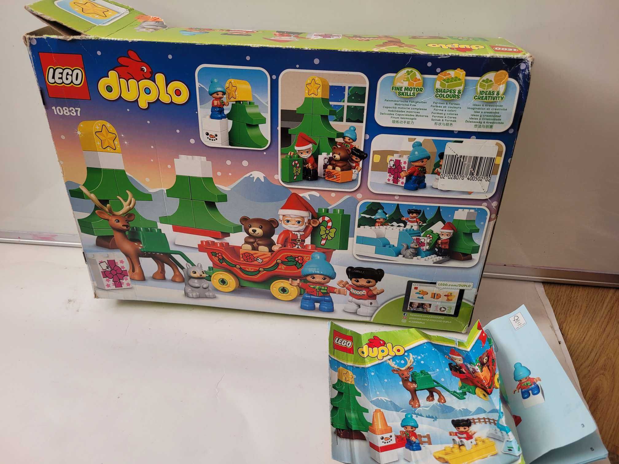 klocki LEGO 10837 zestaw świętego mikołaja mikołaj + sanie