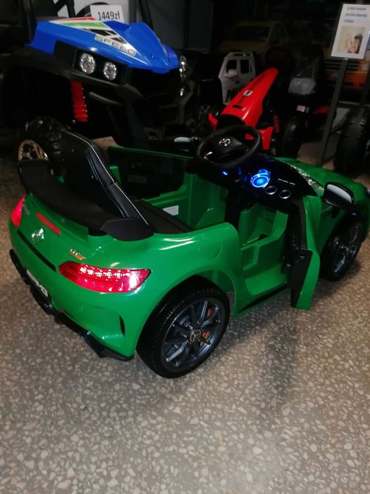 Samochód Mercedes GTR-s na akumulator dla dzieci zielony
