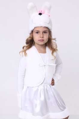 Карнавальний костюм зайчик зайка білий 98-122 см