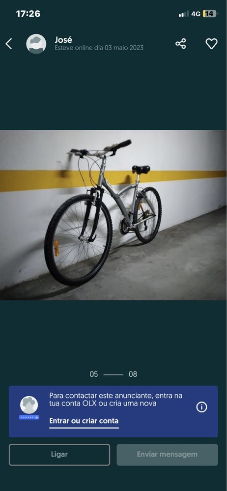 Bicicleta de marca B’twin Cor Cinzenta