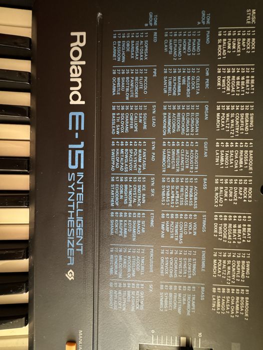 Piano Roland E15 Antigo