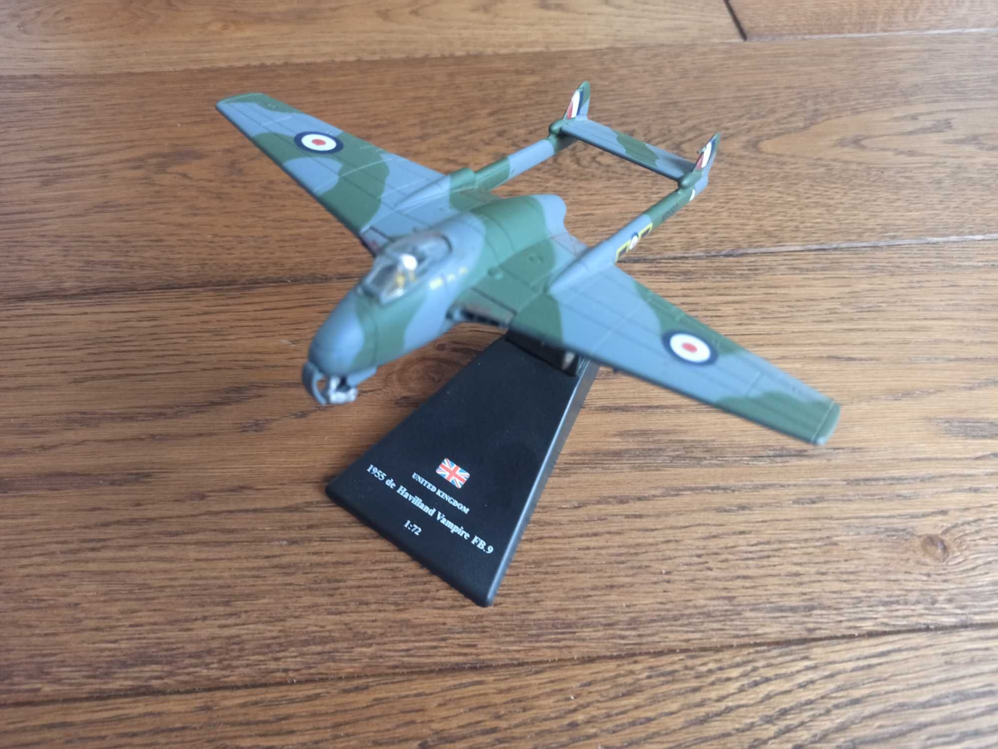 Model samolotu de Havilland Vampire FB.9 - seria Samoloty Świata 1:72