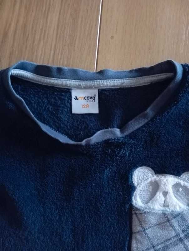 Pijama Polar Criança, 10 anos, azul e cinzento claro