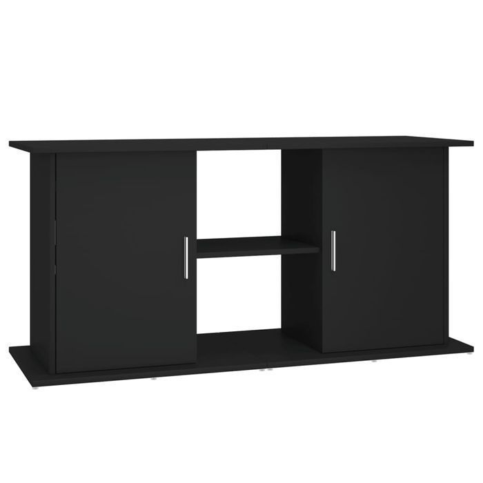Szafka pod akwarium czarna, 121x41x58 cm, elegancka i funkcjonalna
