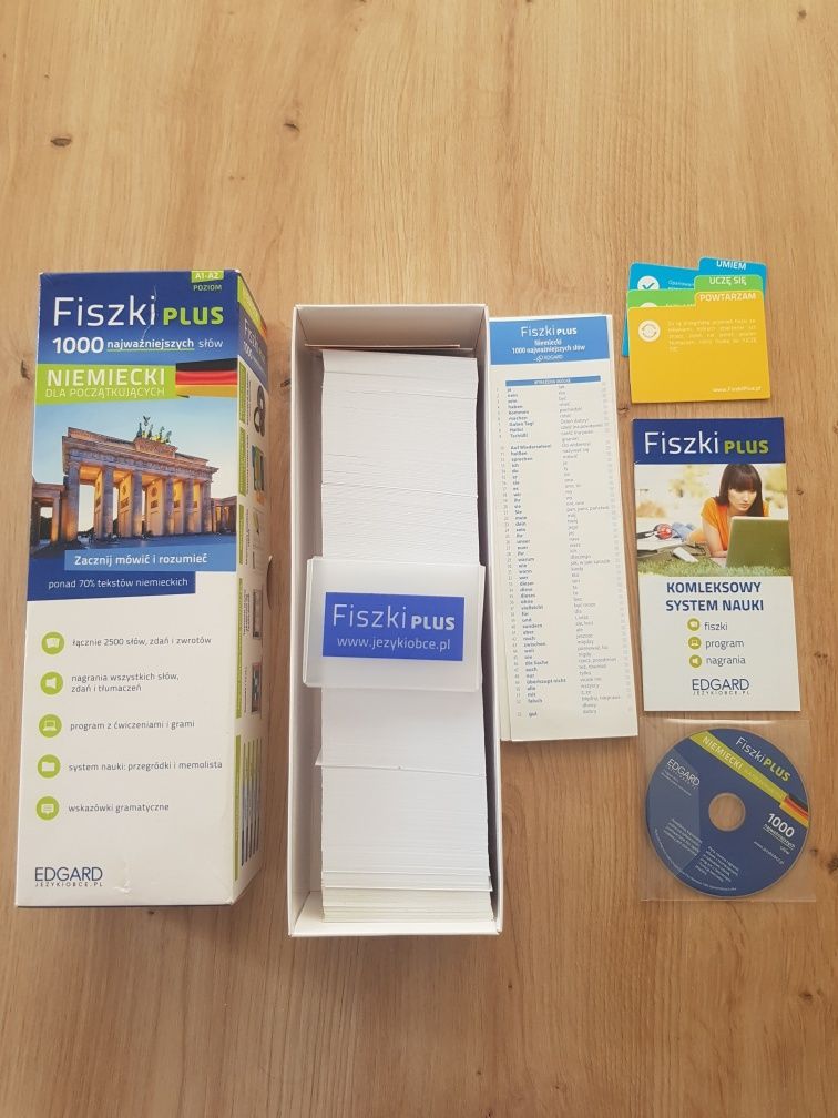 Fiszki plus 1000 najważniejszych słów niemiecki dla początkujących