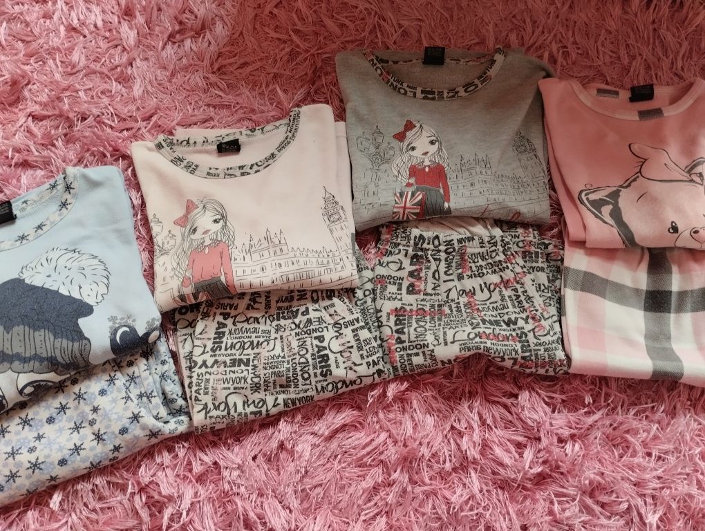 Conjunto de 4 pijamas 10 12 anos