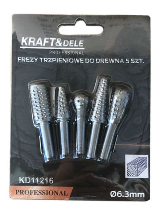 Frezy trzpieniowe do drewna 5el. KD11216