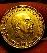 Moneta obiegowa 1 peset Espania 1966r