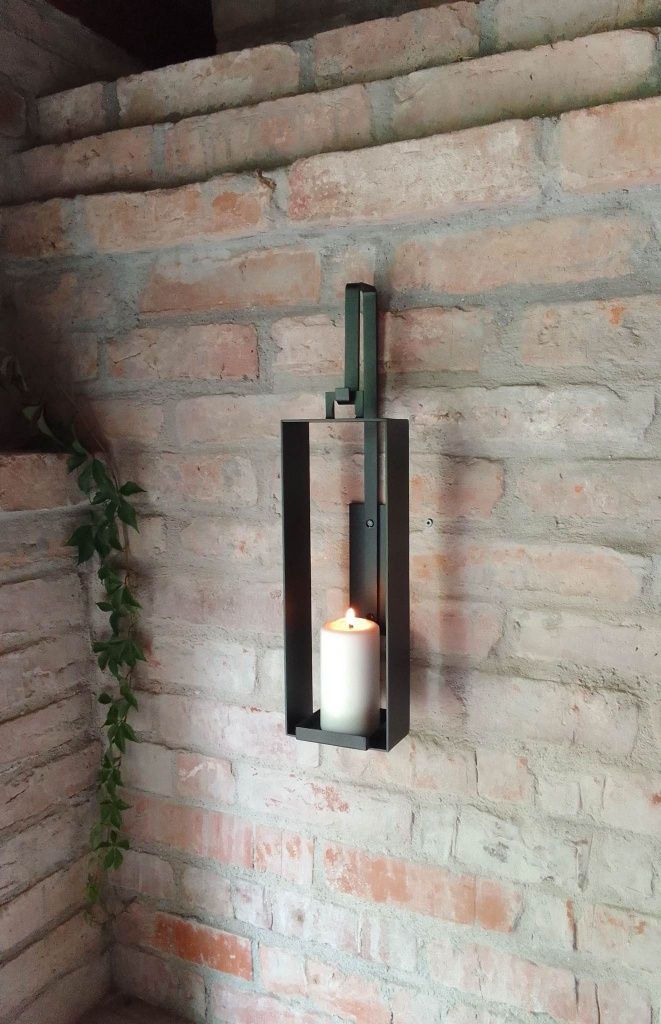 Świecznik loft na ścianę