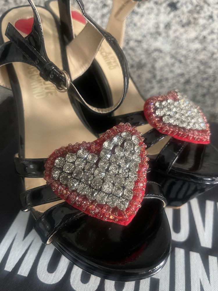 Moschino original sandálias pretas