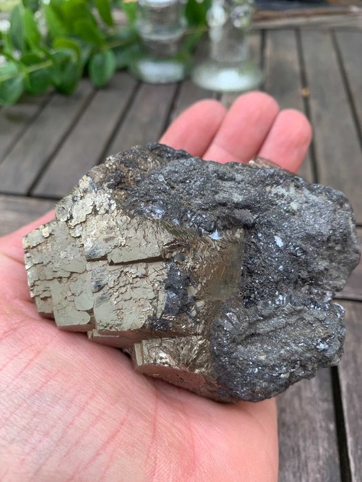 minerał piryt, rzadki piękny okaz 835 g !