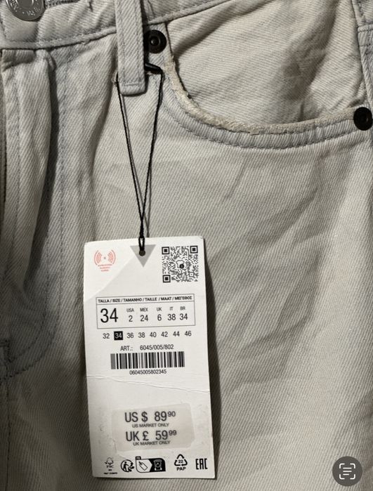 Джинси, Зара, розмір 34