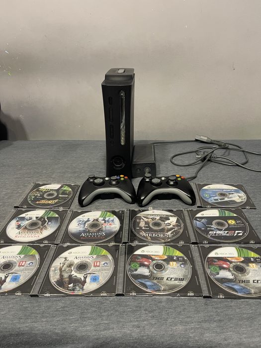 Zestaw Xbox 360 JasperV2/Kronos. Dysk 120gb, 2 pady i 8gier