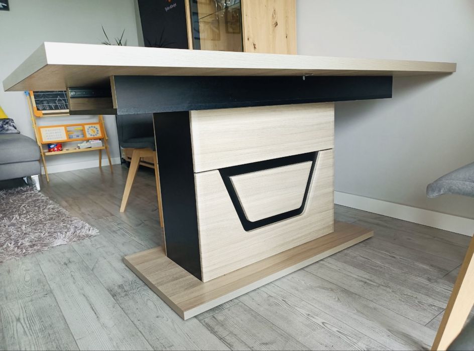 Stół drewniany rozkladany 160 x 90 cm Duży Gratis