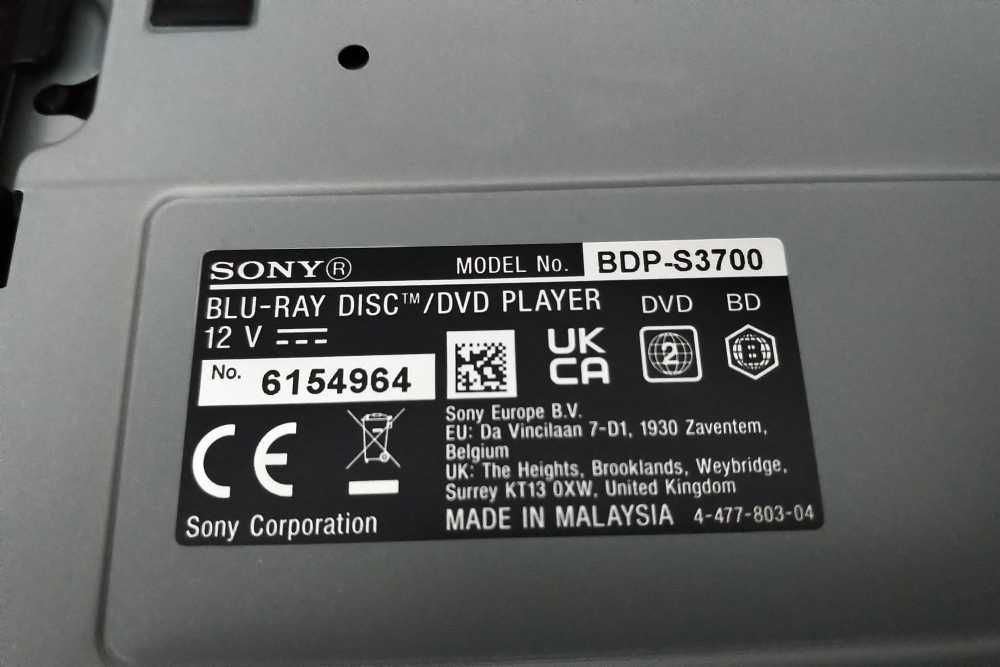 Sony Blue-Ray BDP-S3700  WiFi LAN-RJ45 DTS zasilacz pilot