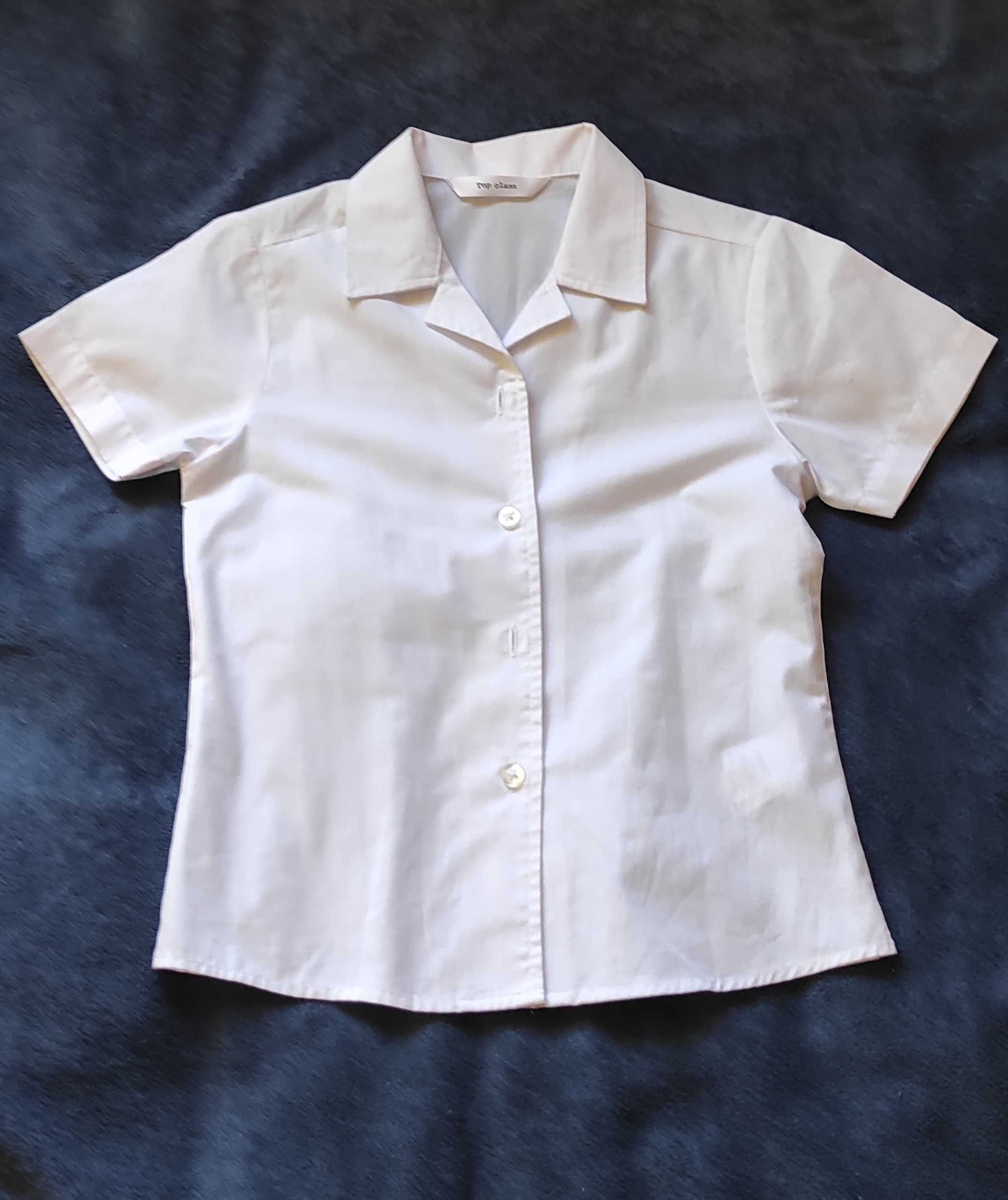 Biała koszula dla dziewczynki - top class - rozm. na wiek 5-6 lat