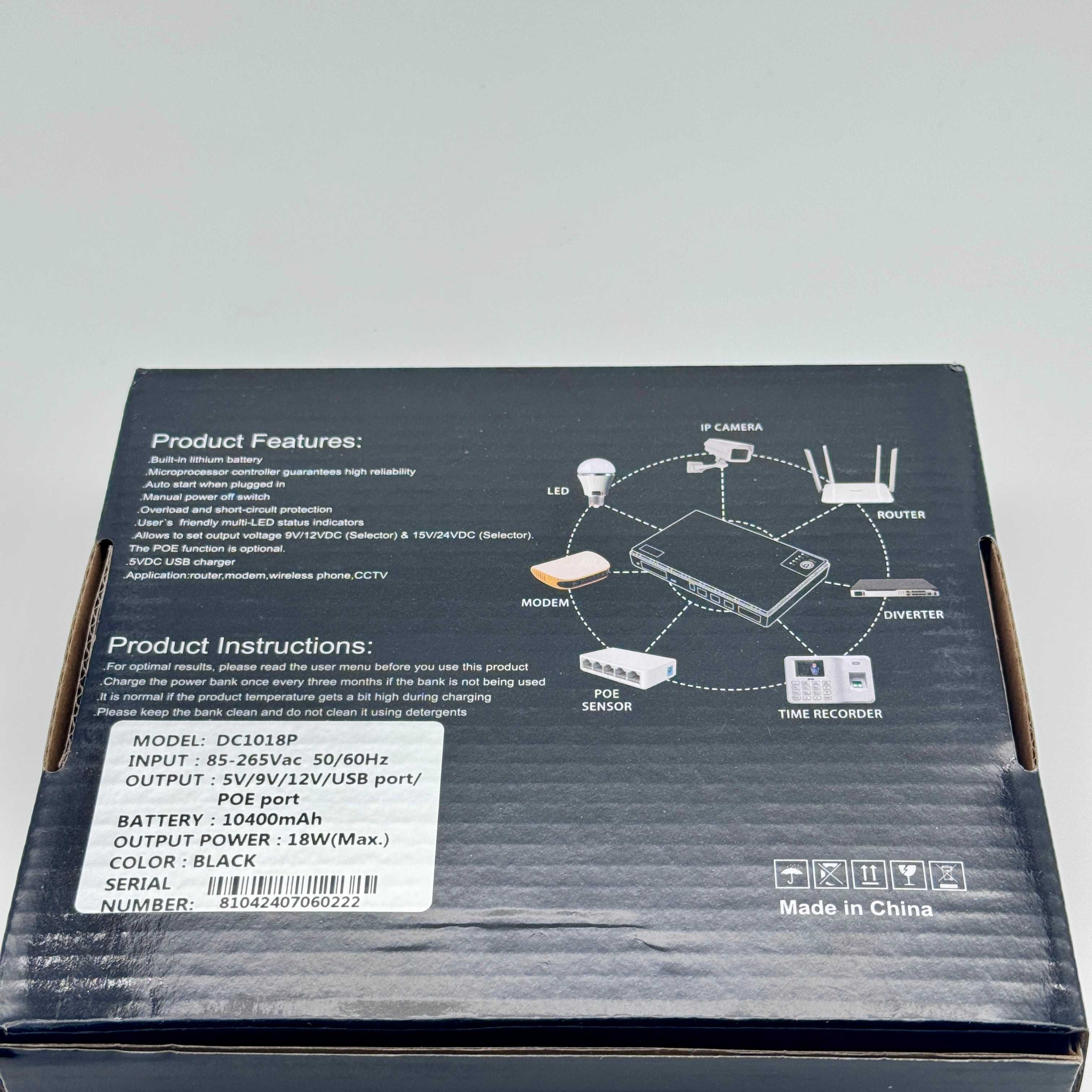 ДБЖ (безперебійник) для роутера DC UPS DC1018P (LiFePO4)