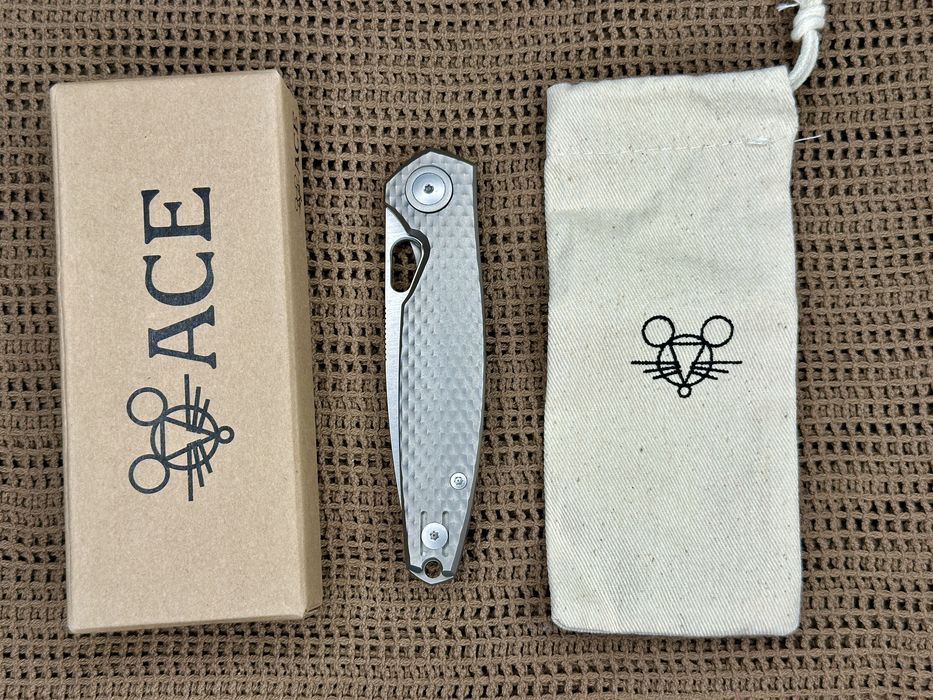 Ніж GiantMouse ACE REO Titanium сталь Magnacut