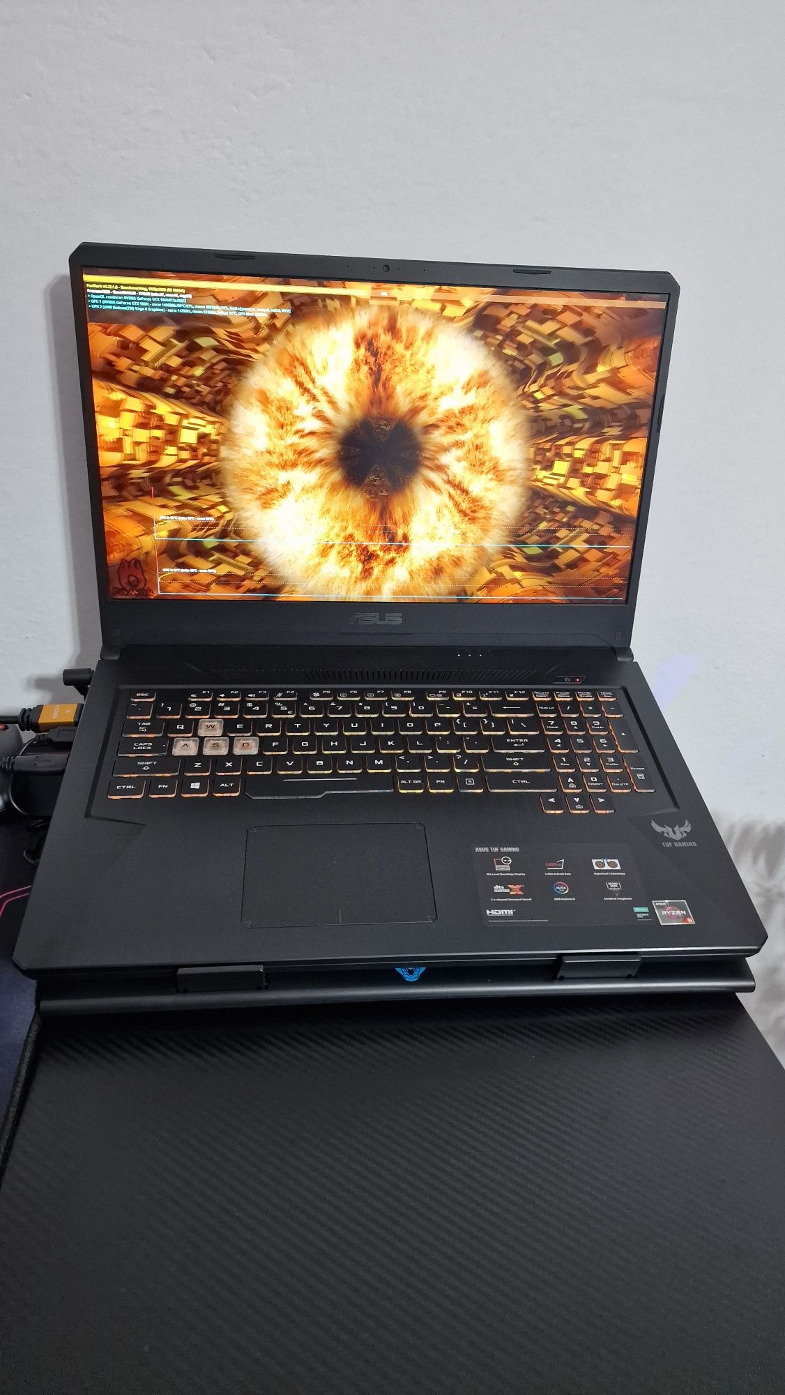 Laptop ASUS TUF FX702 GTX1650/128bit/Ryzen 5/16ram/1TB SSD/120hz 17,3"