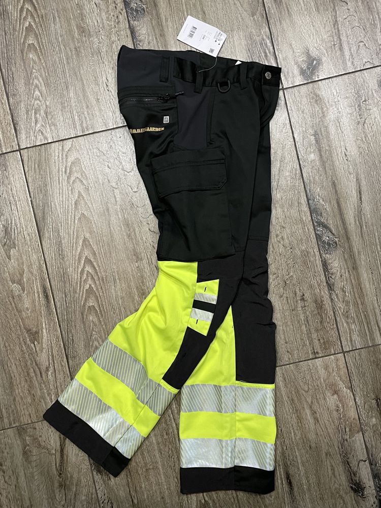 Nowe Spodnie Robocze KANSAS Olejoodporne Odblaskowe High Vis D88 UK32