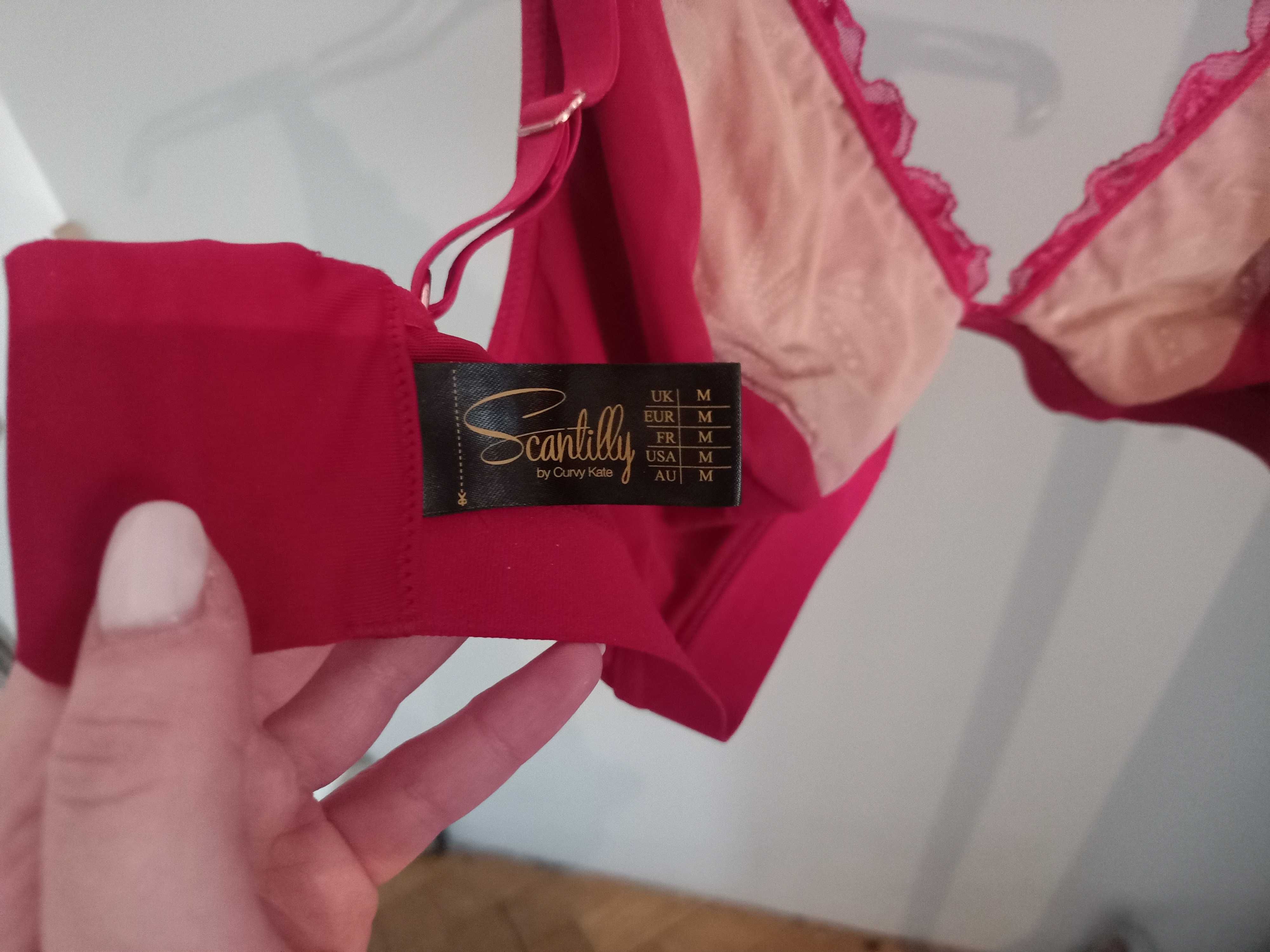Komplet Curvy Kate Scantilly INDULGENCE RED Biustonosz M + figi  L