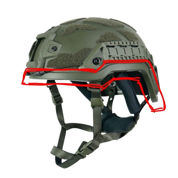 Кант окантовка защитный рант тыльник молдинг шлема бронеплит