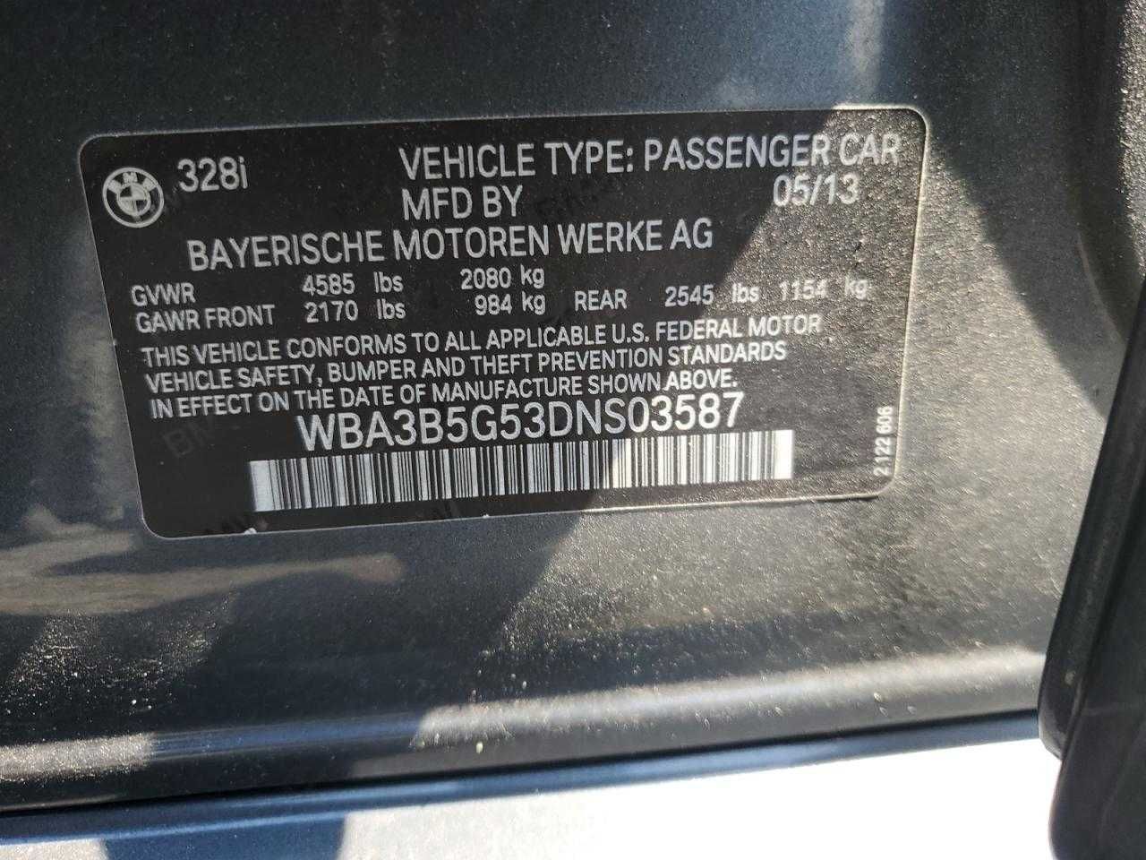 BMW 328 XI sulev 2013