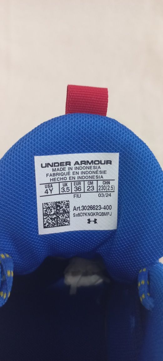 Buty żółto-niebieskie Under Armour GS Curry 3Z7 rozmiar 36 władka 23