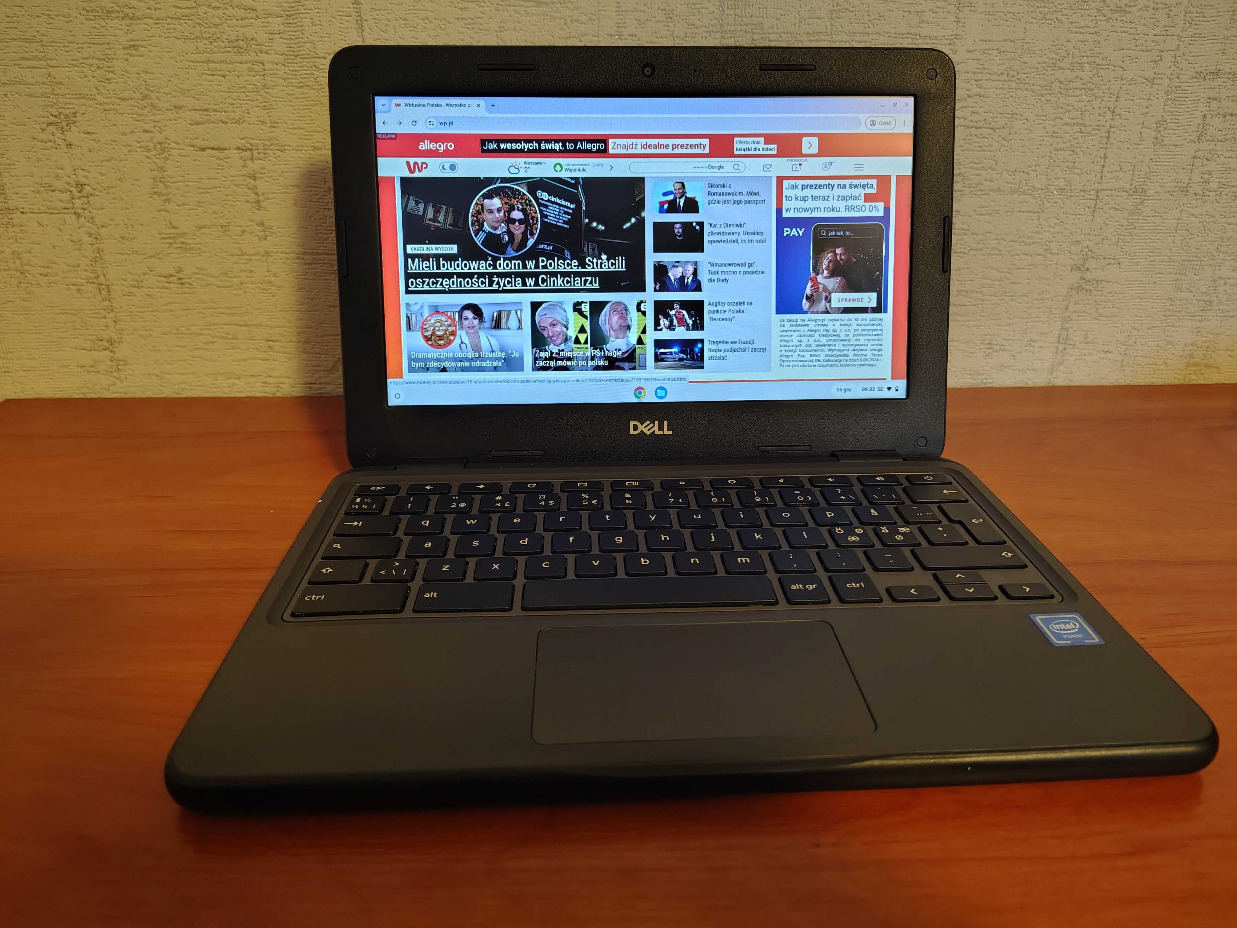 Dell 3100 Intel Celeron 4 GB 32 GB HD 11.6 Cali Chrome OS