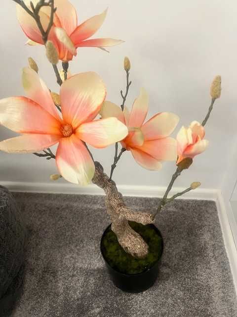 Piękna Magnolia sztuczna w doniczce 80cm drzewko Nowa