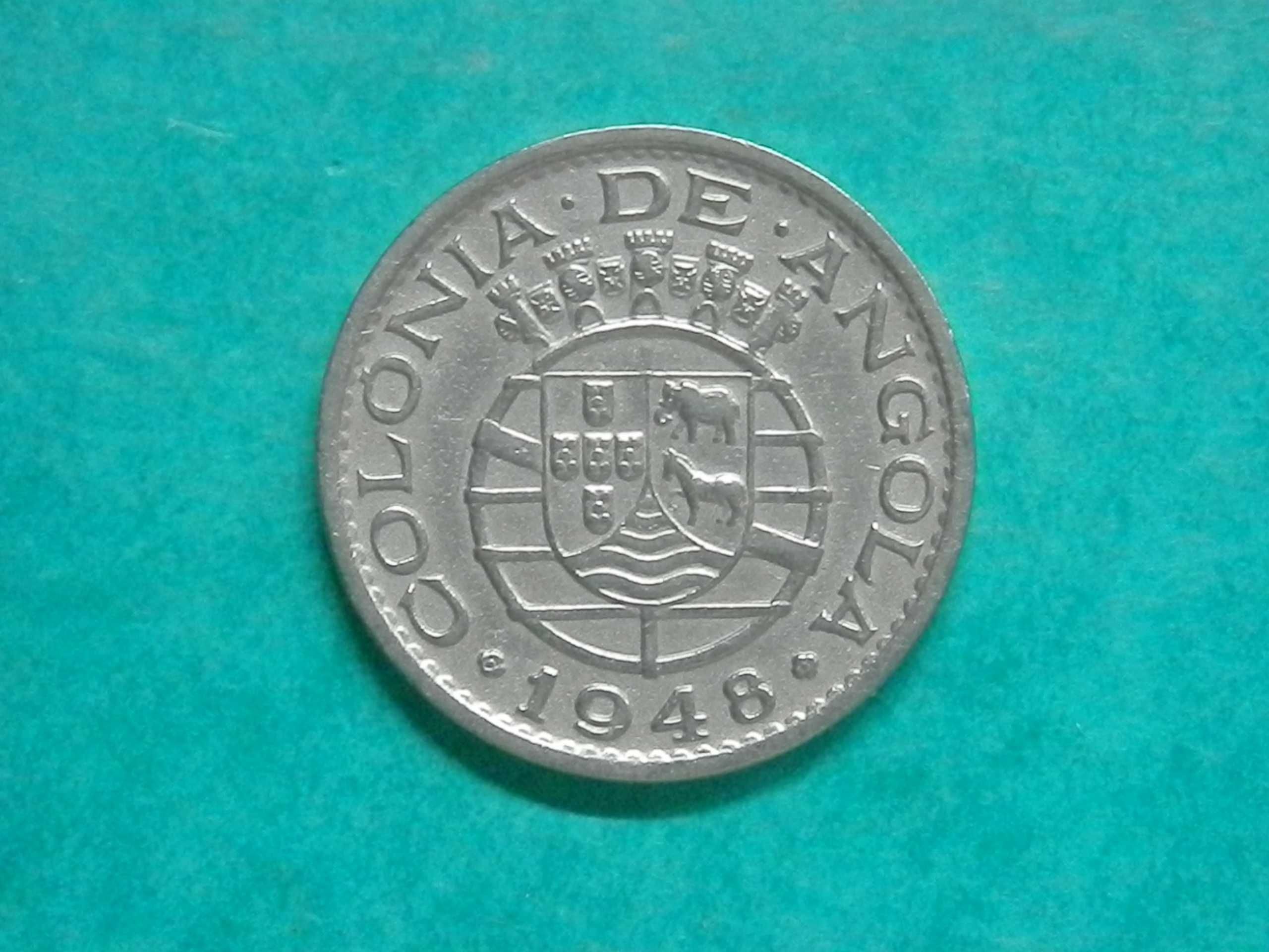 916 - Angola: 50 centavos 1948 alpaca, por 3,00