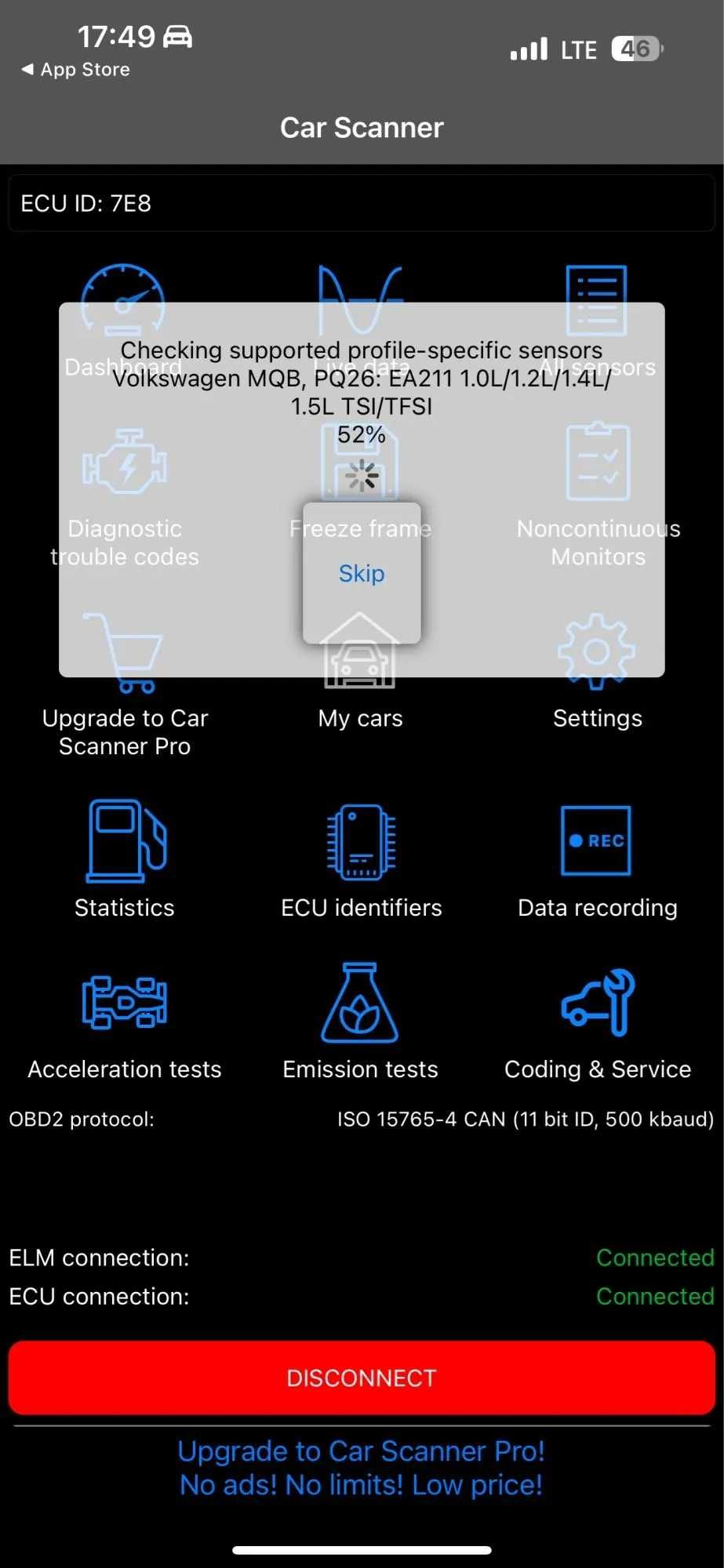 Діагностичний сканер для авто Vgate iCar2 ELM327 OBD2 Bluetooth 5.0