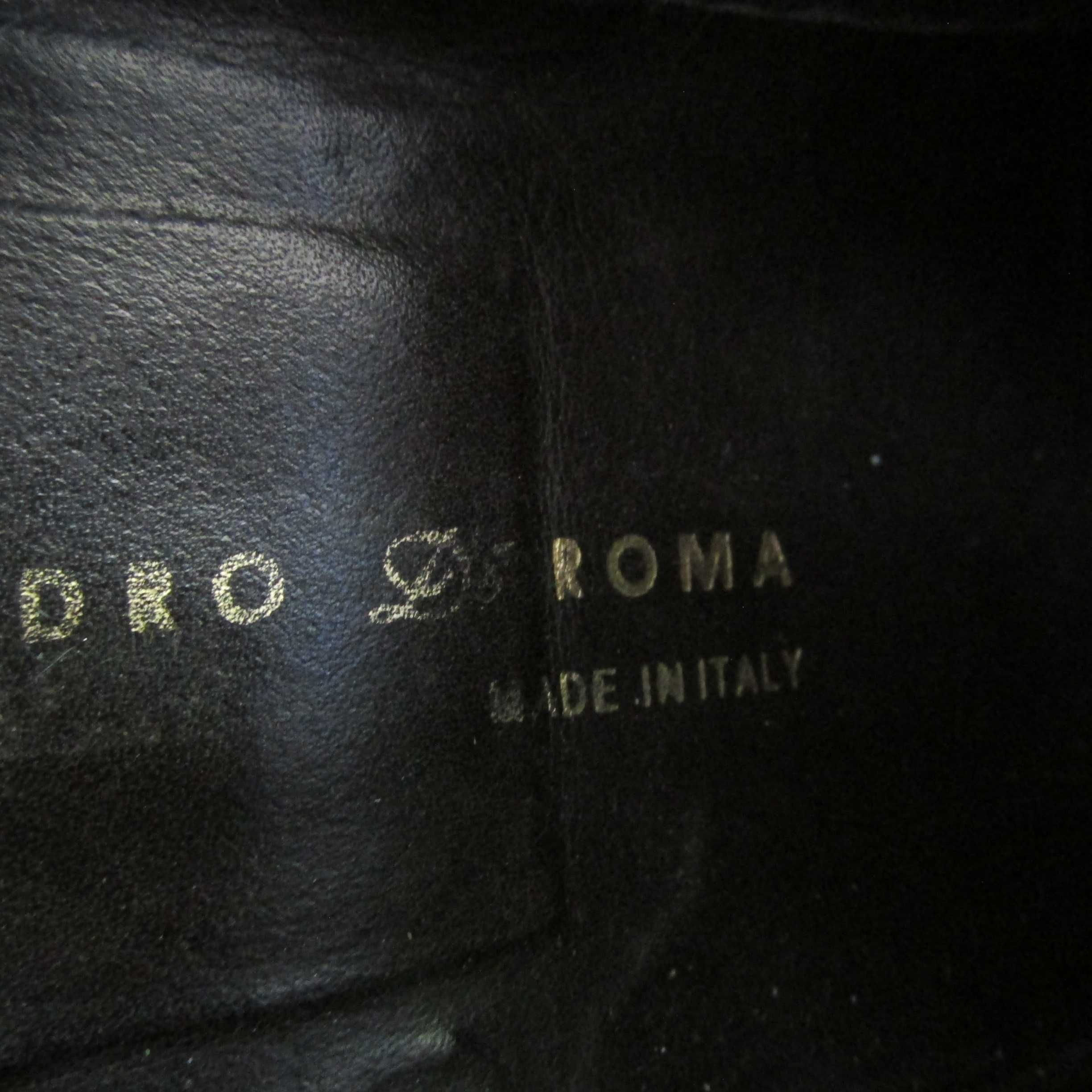 Włoskie buty ze skóry  Prawdziwej-Alessandro Di Roma- Piękne 43 nr