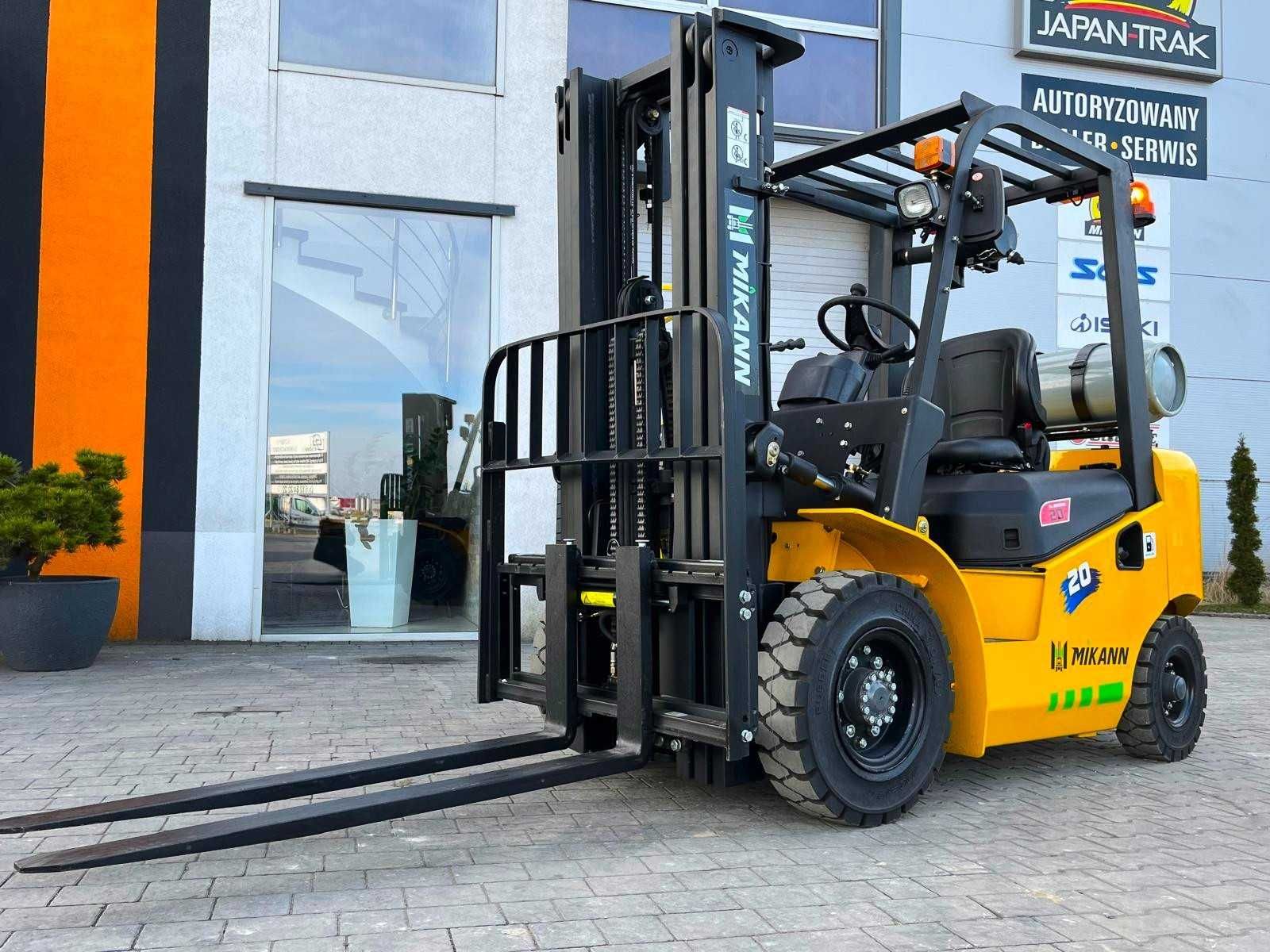 Wózek Widłowy 2T MIKANN, Maszt 4.5m,Triplex, Benzyna-Gaz, Japan Trak