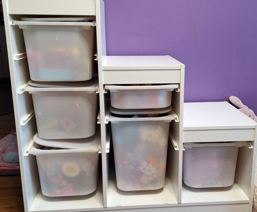 2 regały z pojemnikami TROFAST IKEA