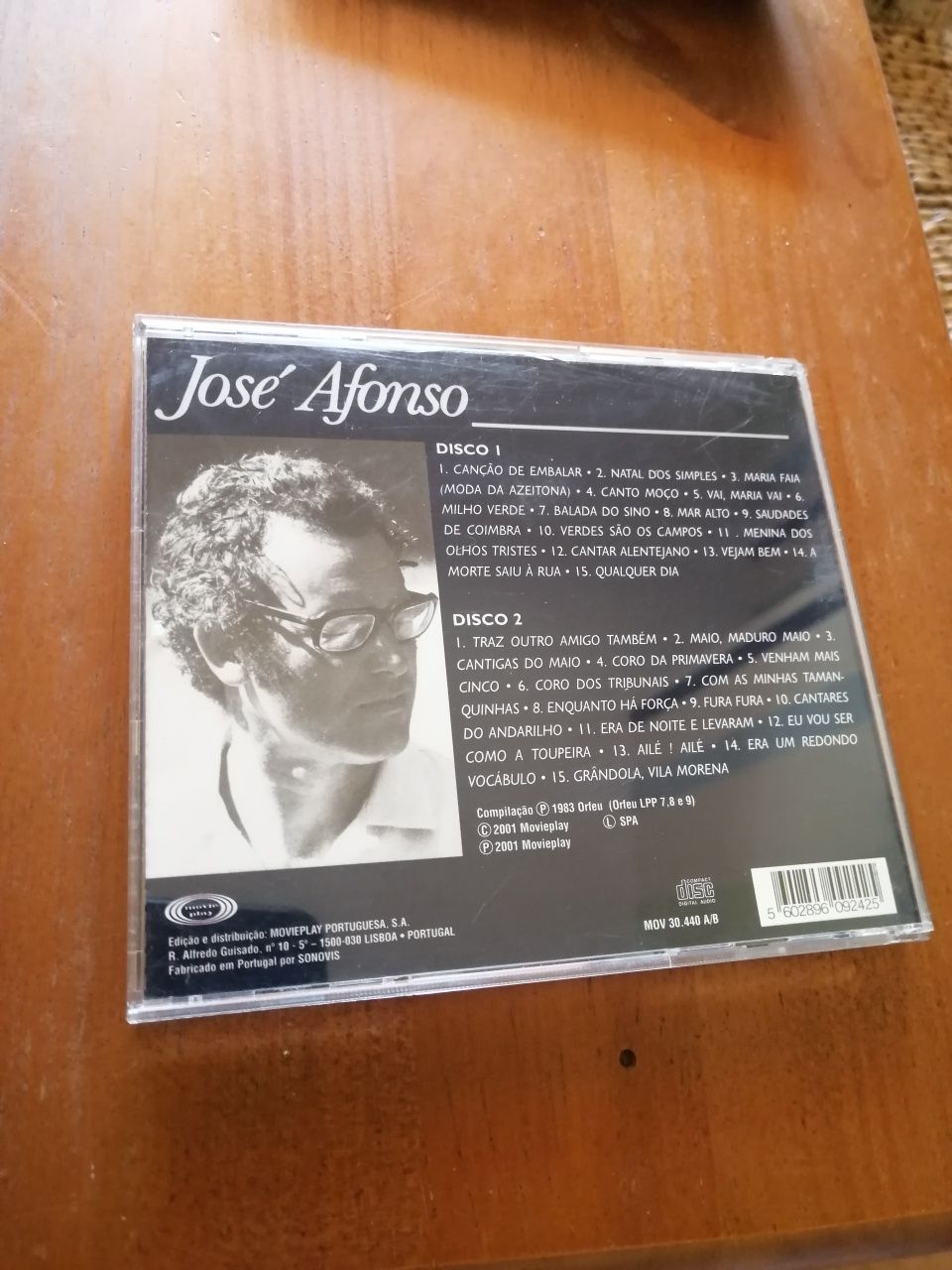 José Afonso CD duplo icónico cantor da liberdade excelente estado