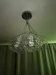 Lampa art deco ażurowa metalowa 5 oprawek