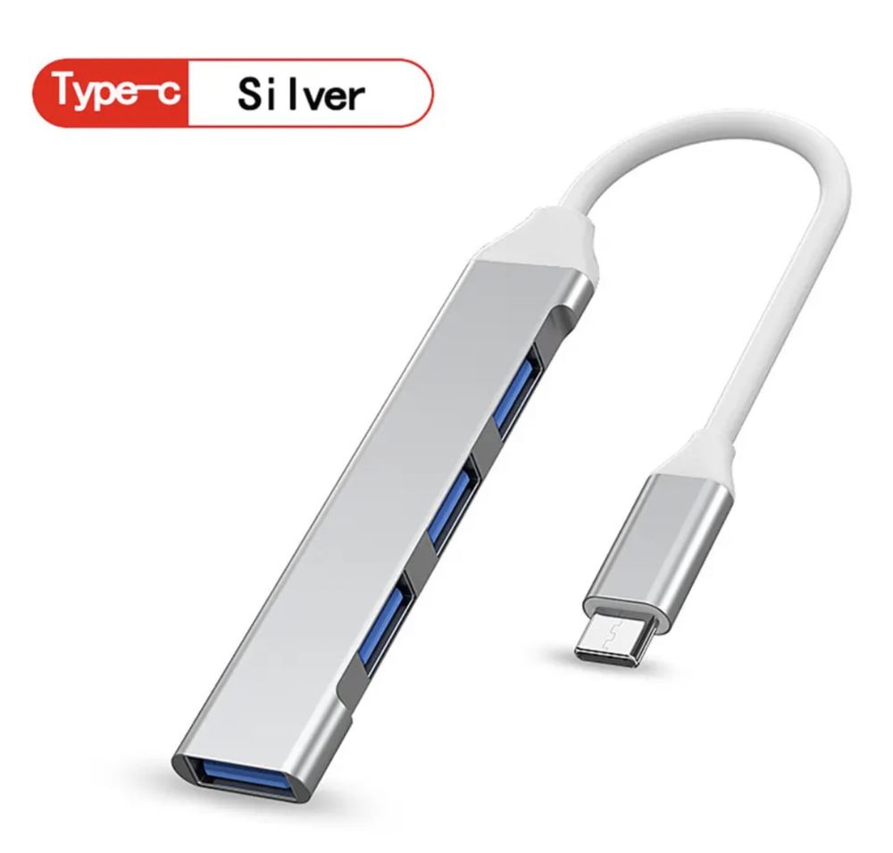 Розгалужувач usb type C хаб концентратор 1-4 USB, юсб хаб usb hub