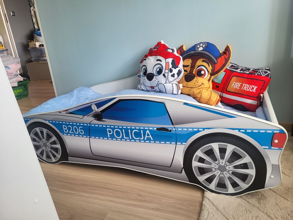 Łóżko dziecięce łóżeczko pojazd policja 140x70