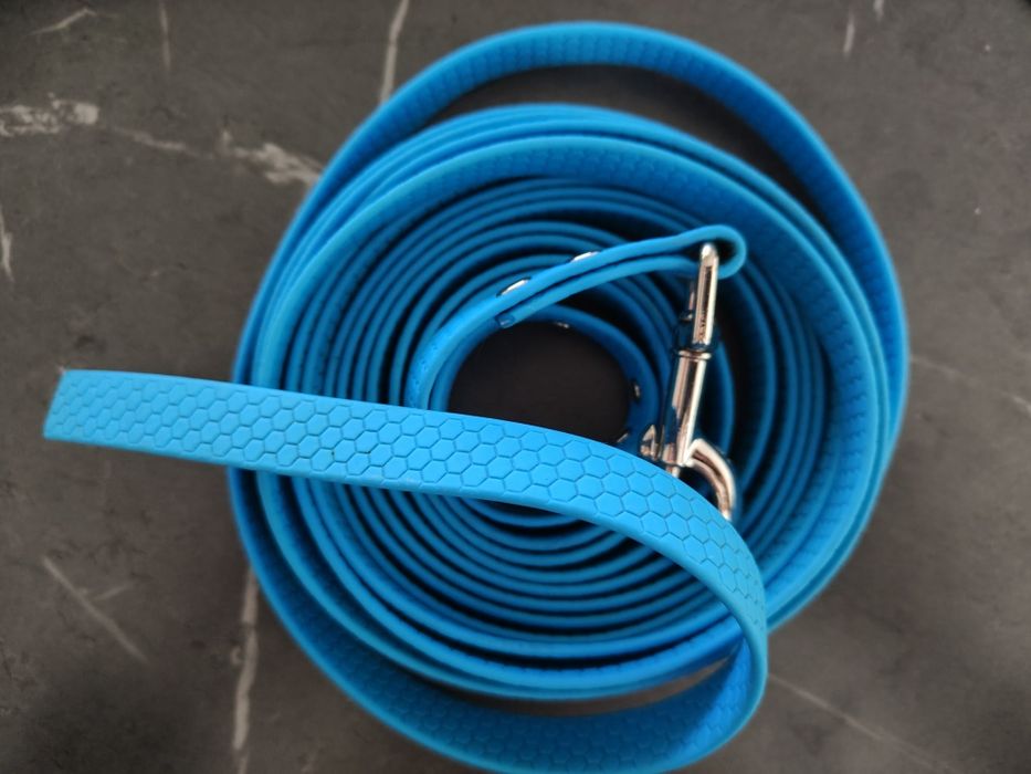 Linka treningowa smycz biothane hexa PVC 5m niebieska