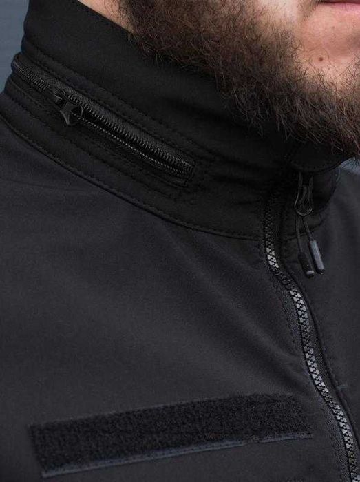 Тактична куртка для охранны staff soft shell garpun black