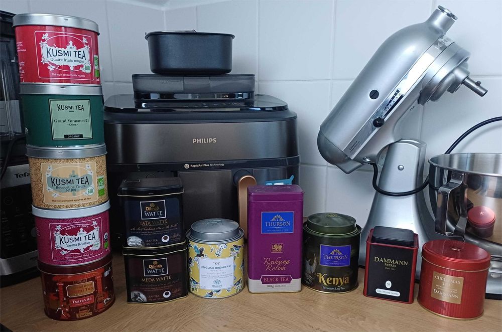 Zestaw 12 puszek hermetycznych na herbatę / kawę puszka