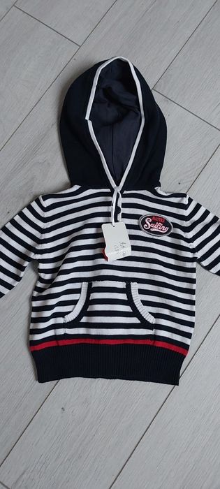 Sweterek sweter niemowlęcy dla chłopca 80 nowy w paski kiki