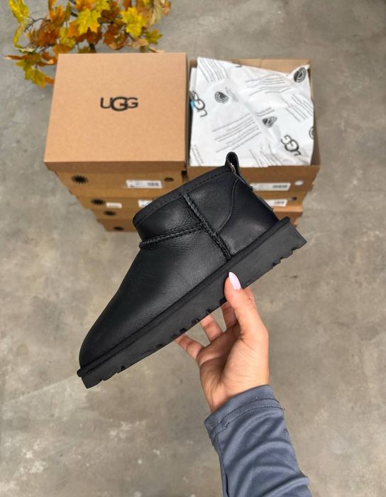 р36-40 Жіночі шкіряні уггі UGG ultra mini leather