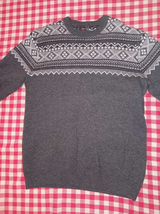Sweter damski norweski High Mountain Engelsons wełna jagnięca L