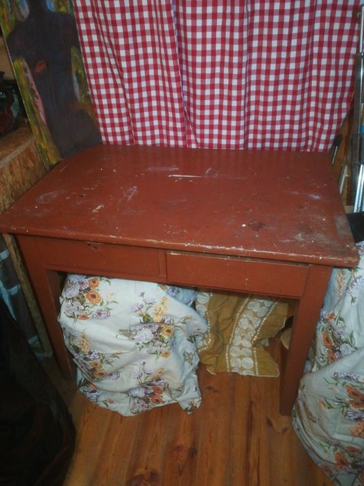 Ława Stół wiejski kuchenny z szufladami PRL dobry rozmiar