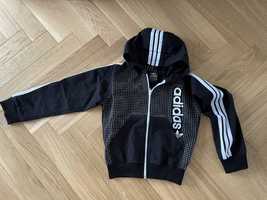 Bluza Adidas Orginals rozm. 110/116 na suwak czarna z kapturem